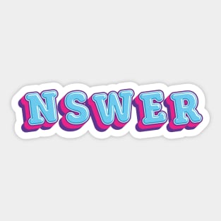 Nswer Nmixx fandom text typography | Morcaworks Sticker